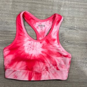 Split59 pink tye dye sports bra